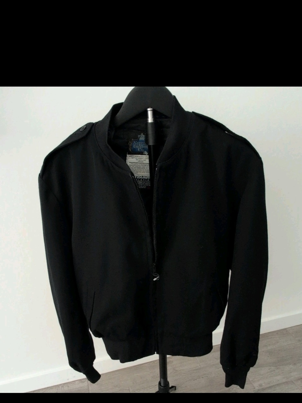 Neptune Garment Co. Officer Women’s Black Bomber Jacket Thinsulate Lined Sz Smal
